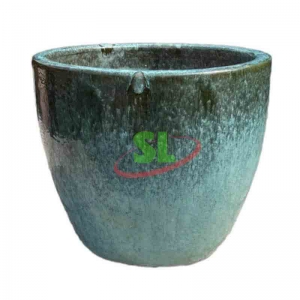 Outdoor Moss Green Glazed Pots